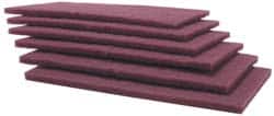 Norton - Very Fine Grade, Aluminum Oxide Hand Pad - Maroon, 6" Wide x 9" Long, Nonwoven - Benchmark Tooling