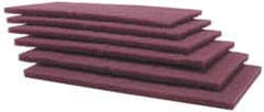 Norton - Very Fine Grade, Aluminum Oxide Hand Pad - Maroon, 6" Wide x 9" Long, Nonwoven - Benchmark Tooling