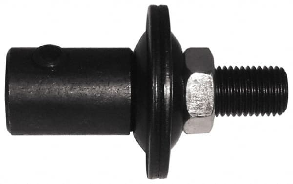 Value Collection - 2" Long x 1-1/4" Diam x 1/2-20 Thread Size Motor Arbor - 1/2" Max Wheel Width, Compatible with 3/8" Shaft Diam, 3/8" Hole Size - Benchmark Tooling