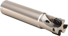 Seco - 12mm Cut Diam, 5mm Max Depth of Cut, 12mm Shank Diam, 120mm OAL, Indexable Square Shoulder End Mill - XO.. 0602 Inserts, Cylindrical Shank, 90° Lead Angle, Series Nano Turbo - Benchmark Tooling