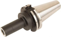 Seco - CAT40 Taper Shank 16mm Hole End Mill Holder/Adapter - 30mm Nose Diam, 110mm Projection, Through-Spindle & DIN Flange Coolant - Exact Industrial Supply