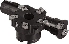 Seco - Arbor Hole Connection, 0.2028" Cutting Width, 0.2028" Depth of Cut, 63mm Cutter Diam, 0.8661" Hole Diam, Indexable Slotting Cutter - R335.15 Toolholder, R335.15-18 Insert, Right Hand Cutting Direction - Benchmark Tooling