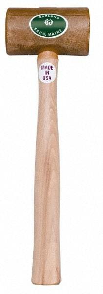 Garland - 3/4 Lb Head Weighted Rawhide Hammer - 10" Long Wood Handle - Benchmark Tooling