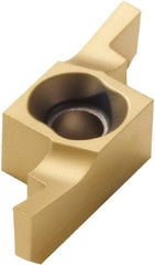 Seco - 1212012ER FD Grade CP500, 1.2mm Cutting Width Carbide Grooving Insert - 2.4mm Max Depth of Cut, Right Hand, 0.1mm Corner Radius, TiAlN/TiN Finish - Benchmark Tooling