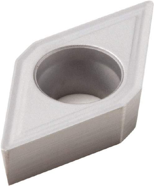 Seco - DCMT432 F2 Grade HX Carbide Turning Insert - Uncoated, 55° Diamond, 1/2" Inscr Circle, 3/16" Thick, 1/32" Corner Radius - Benchmark Tooling