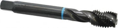 Emuge - M16x2.00 Metric Coarse 3 Flute 6H Modified Bottoming Spiral Flute Tap - Cobalt, Oxide Finish, 110mm OAL, Right Hand Flute, Right Hand Thread, Series Enorm-VA - Benchmark Tooling