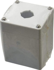 Eaton Cutler-Hammer - 1 Hole, 22-1/2mm Hole Diameter, Polycarbonate Pushbutton Switch Enclosure - 3-15/64 Inch High x 3-5/32 Inch Wide x 3-35/64 Inch Deep, 4, 12, 13, 4X NEMA Rated - Benchmark Tooling