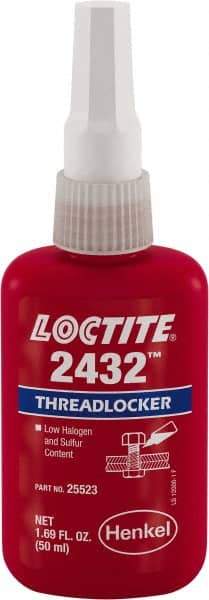 Loctite - 50 mL, Blue, Medium Strength Liquid Threadlocker - 24 hr Full Cure Time - Benchmark Tooling