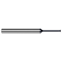 Back Deburring Mill - 0.0280″ Head Diameter × 0.2500″ (1/4″) Neck Length × 45° per side Carbide Back Deburring Mill, 3 Flutes, AlTiN Coated - Exact Industrial Supply