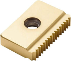 Seco - 0.059 TPI, External Thread, ISO Standard, 25EM CP500 Grade Thread Mill Insert - Carbide, TiAlN/TiN Coating - Benchmark Tooling