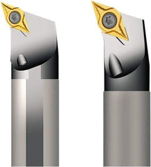 Seco - 32mm Min Bore Diam, 250mm OAL, 25mm Shank Diam, A-SDQC Indexable Boring Bar - 40mm Max Bore Depth, DCMT 1504.. Insert, Screw Holding Method - Benchmark Tooling