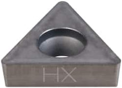 Seco - TCMT32.52 F2 Grade HX Carbide Turning Insert - Uncoated, 60° Triangle, 3/8" Inscr Circle, 5/32" Thick, 1/32" Corner Radius - Benchmark Tooling