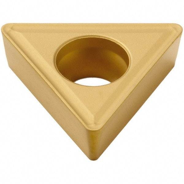 Seco - TCMT32.52 F2 Grade TP40 Carbide Turning Insert - TiC/TiCN/TiN Finish, 60° Triangle, 3/8" Inscr Circle, 5/32" Thick, 1/32" Corner Radius - Benchmark Tooling