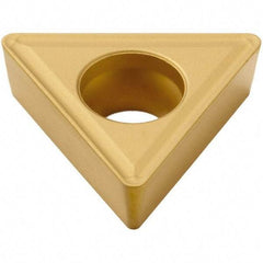 Seco - TCMT32.52 F2 Grade TP40 Carbide Turning Insert - TiC/TiCN/TiN Finish, 60° Triangle, 3/8" Inscr Circle, 5/32" Thick, 1/32" Corner Radius - Benchmark Tooling