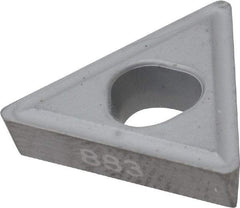 Seco - TPMM322 46 Grade 883 Carbide Turning Insert - Uncoated, 60° Triangle, 3/8" Inscr Circle, 1/8" Thick, 1/32" Corner Radius - Benchmark Tooling