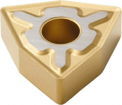 Seco - WNMG432 MF3 Grade TP40 Carbide Turning Insert - TiC/TiCN/TiN Finish, 80° Trigon, 1/2" Inscr Circle, 3/16" Thick, 1/32" Corner Radius - Benchmark Tooling