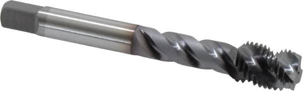 OSG - 7/16-20 UNF 3 Flute Modified Bottoming Spiral Flute Tap - Vanadium High Speed Steel, TiCN Finish, 3-5/32" OAL, Right Hand Flute, Right Hand Thread, H5, Series 290 - Benchmark Tooling