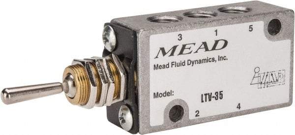Mead - 1/8" NPT Inlet Light Touch Valve - Flip Toggle, 4 Way, Control - Benchmark Tooling