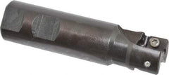Seco - 1" Cut Diam, 0.59" Max Depth of Cut, 1" Shank Diam, 3.94" OAL, Indexable Square Shoulder End Mill - AP.. 1604 Inserts, Weldon Shank, 90° Lead Angle - Benchmark Tooling