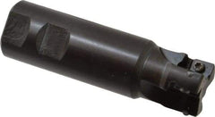 Seco - 1-1/4" Cut Diam, 0.59" Max Depth of Cut, 1-1/4" Shank Diam, 4.33" OAL, Indexable Square Shoulder End Mill - AP.. 1604 Inserts, Weldon Shank, 90° Lead Angle - Benchmark Tooling