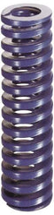 Dayton Lamina - 2" Hole Diam, 1" Rod Diam, 8" Free Length, Blue Die Spring - 32.8 Lb Max Deflection, 3" Max Deflection, Medium Duty, Chromium Vanadium Steel - Benchmark Tooling