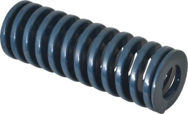 Dayton Lamina - 1-1/4" Hole Diam, 5/8" Rod Diam, 3-1/2" Free Length, Blue Die Spring - 34.2 Lb Max Deflection, 1.31" Max Deflection, Medium Duty - Benchmark Tooling