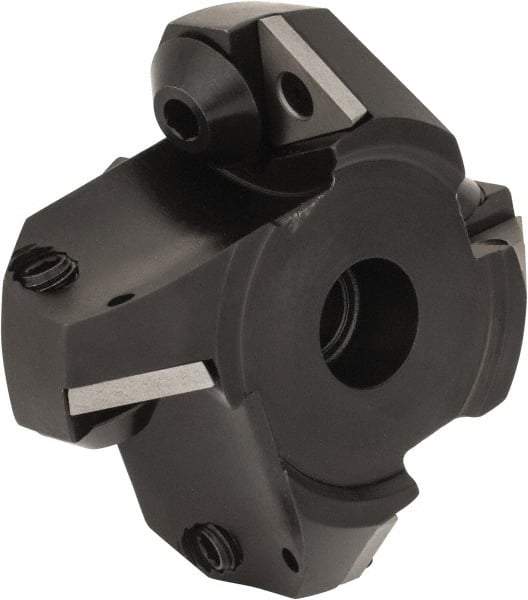 Seco - 2.95" Cut Diam, 3/4" Arbor Hole, 0.51" Max Depth of Cut, 45° Indexable Chamfer & Angle Face Mill - 4 Inserts, TP.. 43.. Insert, Right Hand Cut, 4 Flutes, Series R220.53 - Benchmark Tooling