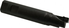 Seco - 1" Cut Diam, 0.31" Max Depth of Cut, 1" Shank Diam, 5.12" OAL, Indexable Square Shoulder End Mill - SPMX 0903 Inserts, Weldon Shank, 90° Lead Angle - Benchmark Tooling
