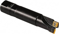 Seco - 20mm Cut Diam, 7mm Max Depth of Cut, 20mm Shank Diam, Indexable Square Shoulder End Mill - Weldon Shank, 90° Lead Angle, Through Coolant - Benchmark Tooling