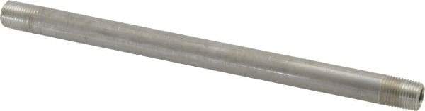 Merit Brass - 1/8" Pipe, 6" Long, Aluminum Pipe Nipple - Grade 6061, Threaded - Benchmark Tooling