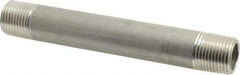 Merit Brass - 1/2" Pipe, 5-1/2" Long, Aluminum Pipe Nipple - Grade 6061, Threaded - Benchmark Tooling