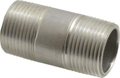 Merit Brass - 3/4" Pipe, 2" Long, Aluminum Pipe Nipple - Grade 6061, Threaded - Benchmark Tooling