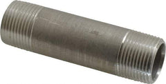 Merit Brass - 3/4" Pipe, 3-1/2" Long, Aluminum Pipe Nipple - Grade 6061, Threaded - Benchmark Tooling