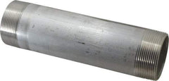 Merit Brass - 2" Pipe, 8" Long, Aluminum Pipe Nipple - Grade 6061, Threaded - Benchmark Tooling