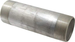 Merit Brass - 3" Pipe, 10" Long, Aluminum Pipe Nipple - Grade 6061, Threaded - Benchmark Tooling