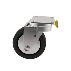 E.R. Wagner - 6" Diam x 2" Wide x 7-1/2" OAH Top Plate Mount Swivel Caster - Polyurethane, 700 Lb Capacity, Roller Bearing, 2-3/4 x 3-3/4" Plate - Benchmark Tooling