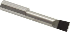 Accupro - 0.36" Min Bore Diam, 1-1/2" Max Bore Depth, 3/8 Shank Diam, Corner Radius Boring Bar - 0.005 to 0.008" Corner Radius, Right Hand Cut, Solid Carbide, Bright Finish - Exact Industrial Supply