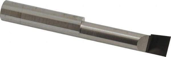 Accupro - 0.49" Min Bore Diam, 2" Max Bore Depth, 1/2 Shank Diam, Corner Radius Boring Bar - 0.005 to 0.008" Corner Radius, Right Hand Cut, Solid Carbide, Bright Finish - Exact Industrial Supply