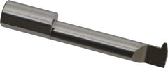 Accupro - 2" Cutting Depth, 6 Max TPI, 0.49" Diam, Acme Internal Thread, Solid Carbide, Single Point Threading Tool - Bright Finish, 3" OAL, 1/2" Shank Diam, 0.12" Projection from Edge, 29° Profile Angle - Exact Industrial Supply