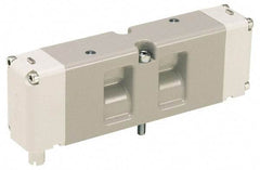 Parker - Single Solenoid 2 Position, Aluminum Solenoid Valve - Normally Open Through Ports 1 & 2, 145 Max PSI, Buna-N Seal - Benchmark Tooling