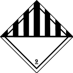 NMC - 9 DOT Shipping Label - 4" High x 4" Wide - Benchmark Tooling