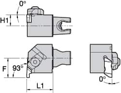 Kennametal - NG4L Insert, 30mm Head Length, Modular Grooving Cutting Unit Head - Right Hand Cut, System Size KM25, Series Top Notch - Benchmark Tooling