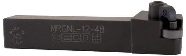 Seco - MRGN, Left Hand Cut, 3/4" Shank Height x 3/4" Shank Width, Negative Rake Indexable Turning Toolholder - 4-1/2" OAL, RN..43 Insert Compatibility, Series Multiple Lock - Benchmark Tooling