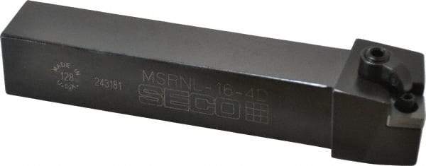 Seco - MSRN, Left Hand Cut, 15° Lead Angle, 1" Shank Height x 1" Shank Width, Negative Rake Indexable Turning Toolholder - 6" OAL, SN..43. Insert Compatibility, Series Multiple Lock - Benchmark Tooling