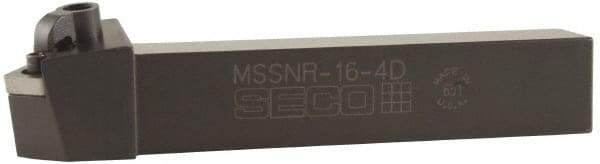 Seco - MSRN, Left Hand Cut, 15° Lead Angle, 3/4" Shank Height x 3/4" Shank Width, Negative Rake Indexable Turning Toolholder - 4-1/2" OAL, SN..43. Insert Compatibility, Series Multiple Lock - Benchmark Tooling