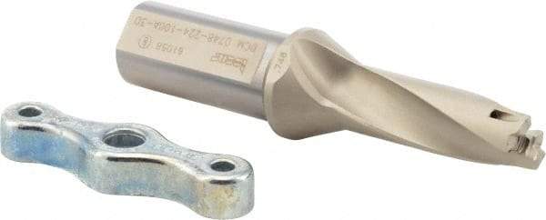 Iscar - 3/4 to 0.783" Diam, 3xD, 2.24" Max Depth, 1" Shank Diam, Replaceable Tip Drill - IDI Insert, 19 Seat Size, DCM Toolholder, Series ChamDrill - Benchmark Tooling