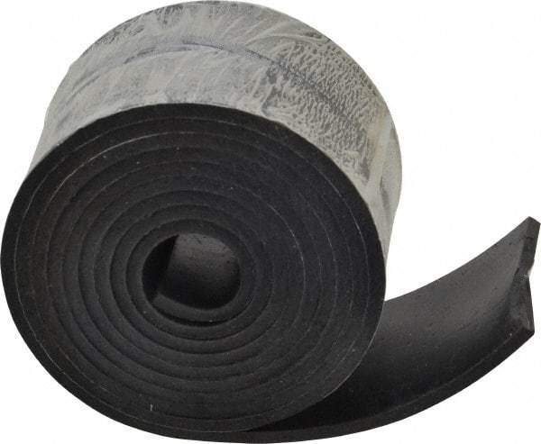 Made in USA - 1/8" Thick x 2" Wide x 60" Long, Neoprene Rubber Strip - Stock Length, 60 Shore A Durometer, 1,000 to 1,200 psi Tensile Strength, -40 to 212°F, Black - Benchmark Tooling