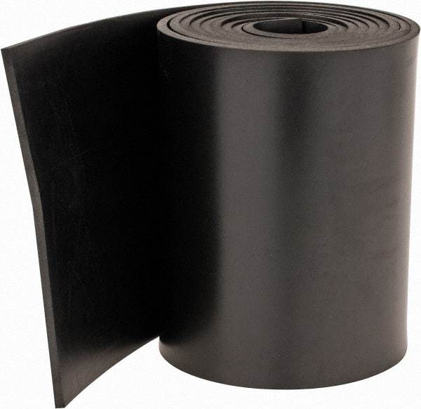 Made in USA - 1/8" Thick x 4" Wide x 60" Long, Neoprene Rubber Strip - Stock Length, 60 Shore A Durometer, 1,000 to 1,200 psi Tensile Strength, -40 to 212°F, Black - Benchmark Tooling