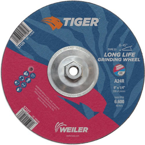 9X1/4 A24R A/O T27 GRINDING WHEEL - Benchmark Tooling