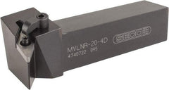 Seco - MVLN, Right Hand Cut, -5° Lead Angle, 1-1/4" Shank Height x 1-1/4" Shank Width, Negative Rake Indexable Turning Toolholder - 6" OAL, VN..43. Insert Compatibility, Series Multiple Lock - Benchmark Tooling